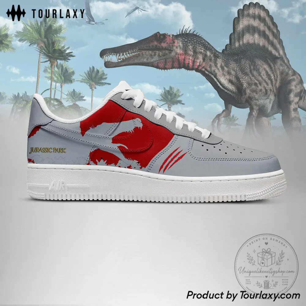 Jurassic Park Spinosaurus Dinosaur Gray Custom Design Sneakers Shoes 5 Jurassic Park Spinosaurus Dinosaur Gray Custom Design Sneakers Shoes