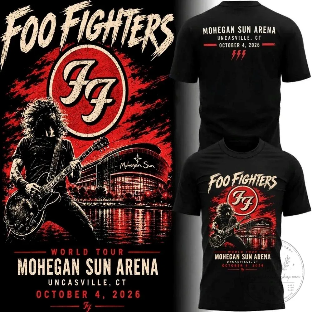 Foo Fighters Mohegan Sun Arena World Tour October 2026 Concert T-Shirt