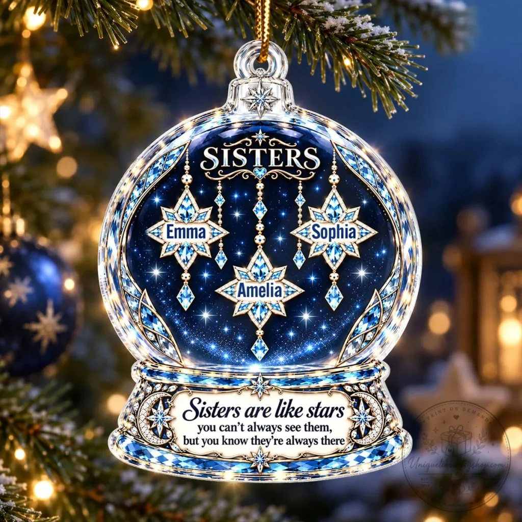 Personalized Sisters Are Like Stars Christmas Tree Ornament Personalized Sisters Are Like Stars Christmas Tree Ornament
