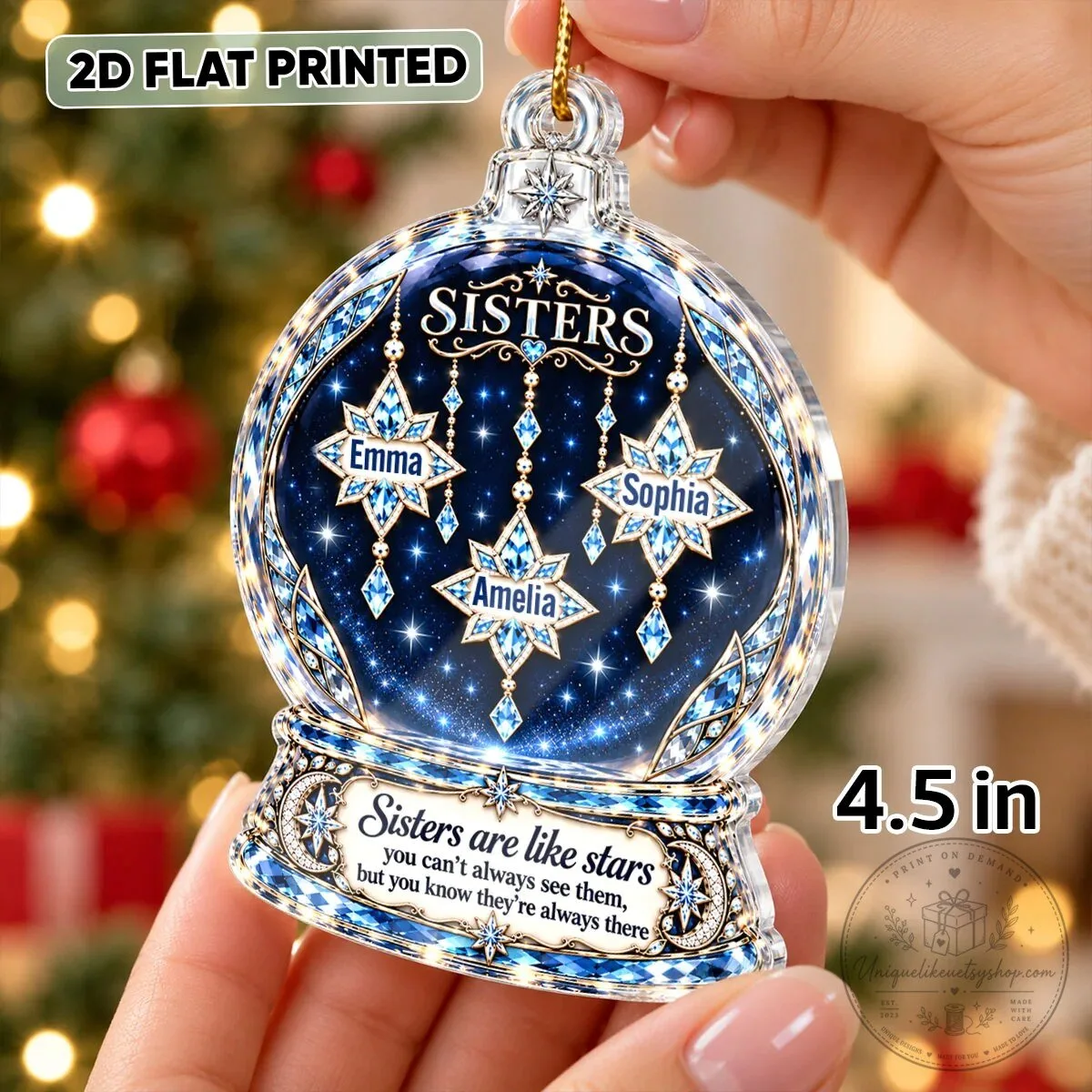 Personalized Sisters Are Like Stars Christmas Tree Ornament 11 Personalized Sisters Are Like Stars Christmas Tree Ornament