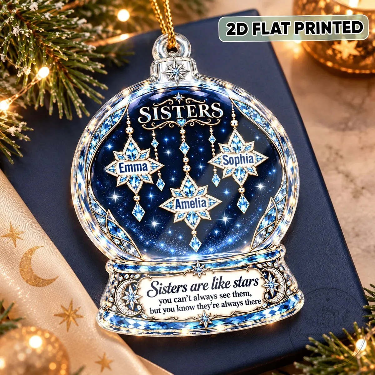 Personalized Sisters Are Like Stars Christmas Tree Ornament 16 Personalized Sisters Are Like Stars Christmas Tree Ornament