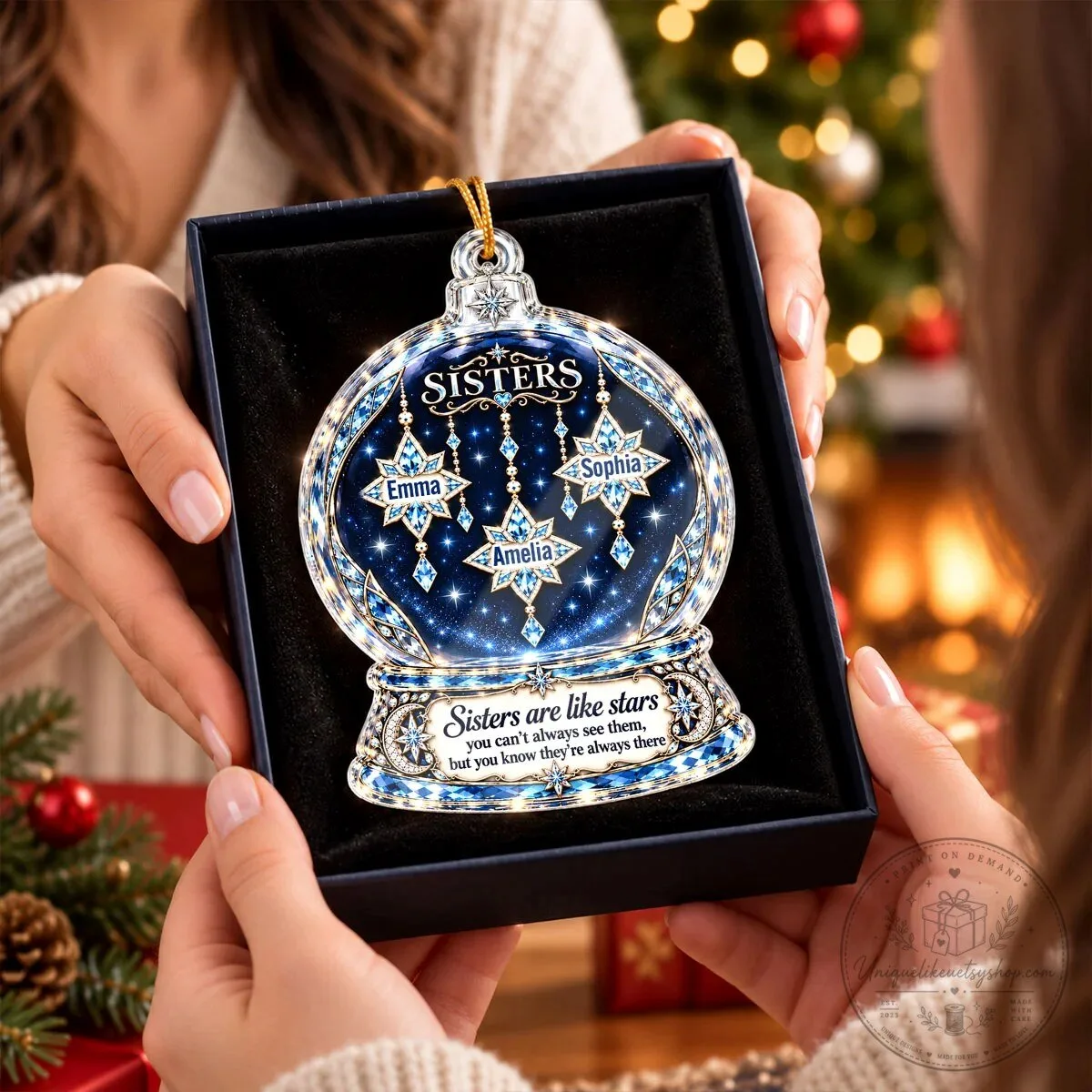 Personalized Sisters Are Like Stars Christmas Tree Ornament 18 Personalized Sisters Are Like Stars Christmas Tree Ornament