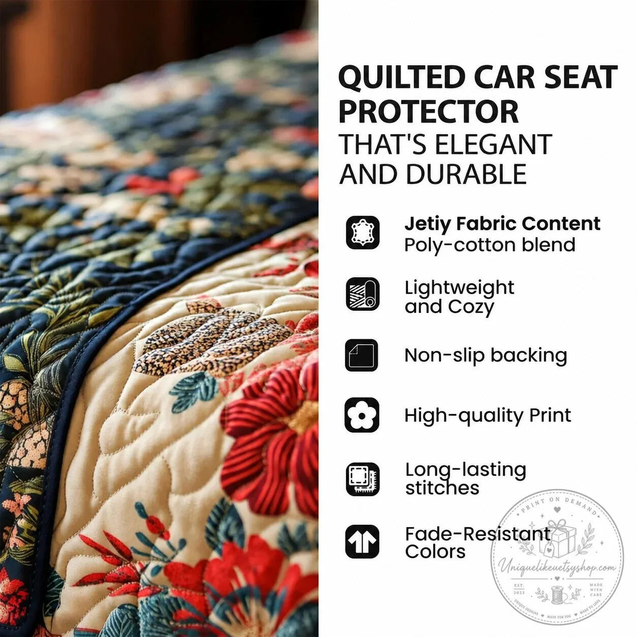 Geometric Tribal Pattern Quilted Car Seat Cover Protector 7 Geometric Tribal Pattern Quilted Car Seat Cover Protector