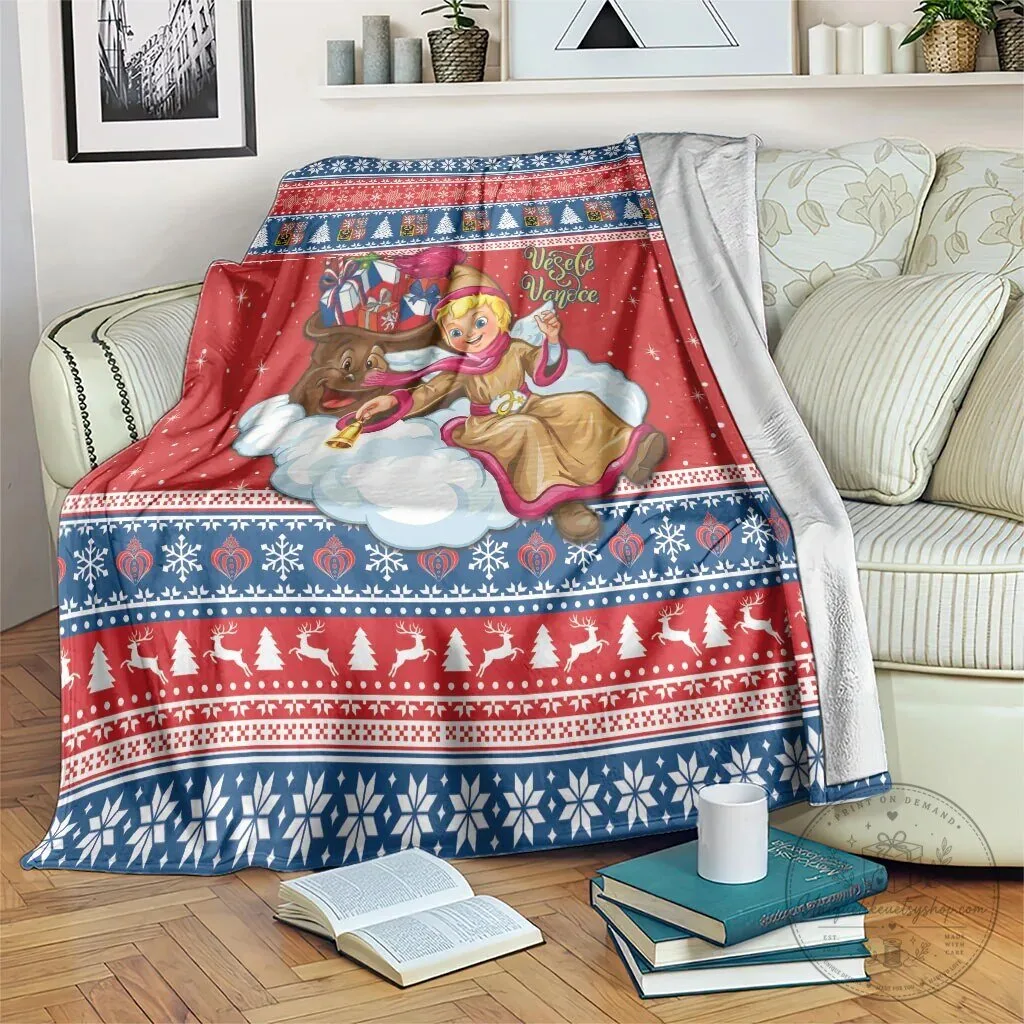 Czech Republic Jezisek Christmas Holiday Fleece Blanket