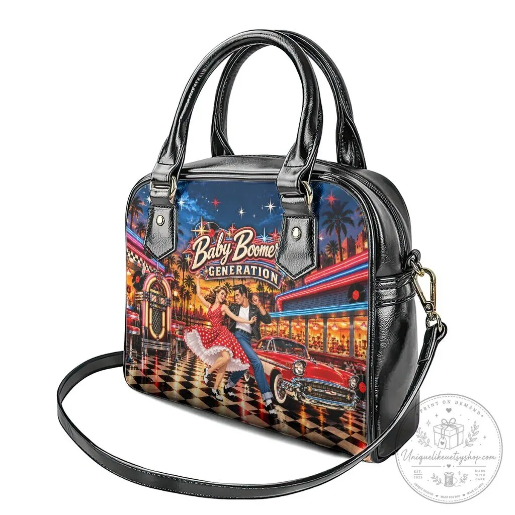 Baby Boomer Generation Vintage 1950s Rock and Roll Shoulder Handbag 10 Baby Boomer Generation Vintage 1950s Rock and Roll Shoulder Handbag
