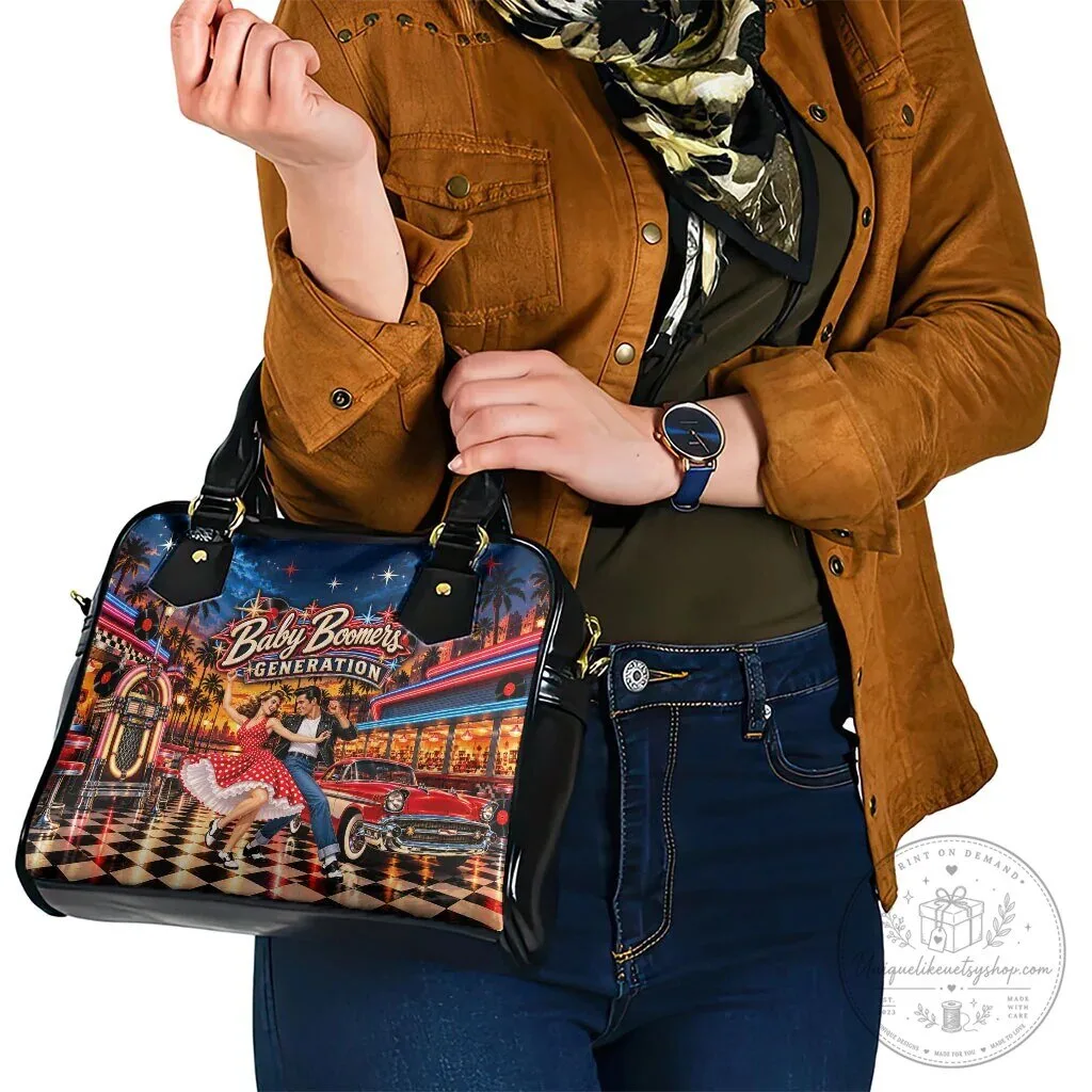 Baby Boomer Generation Vintage 1950s Rock and Roll Shoulder Handbag 13 Baby Boomer Generation Vintage 1950s Rock and Roll Shoulder Handbag