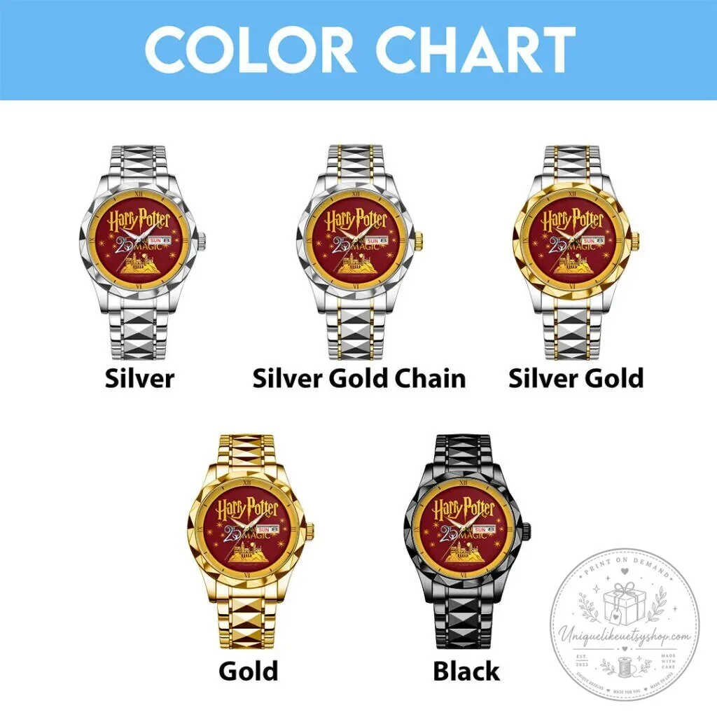 Harry Potter 25th Anniversary Years of Magic Gold Tone Quartz Watch 9 Harry Potter 25th Anniversary Years of Magic Gold Tone Quartz Watch