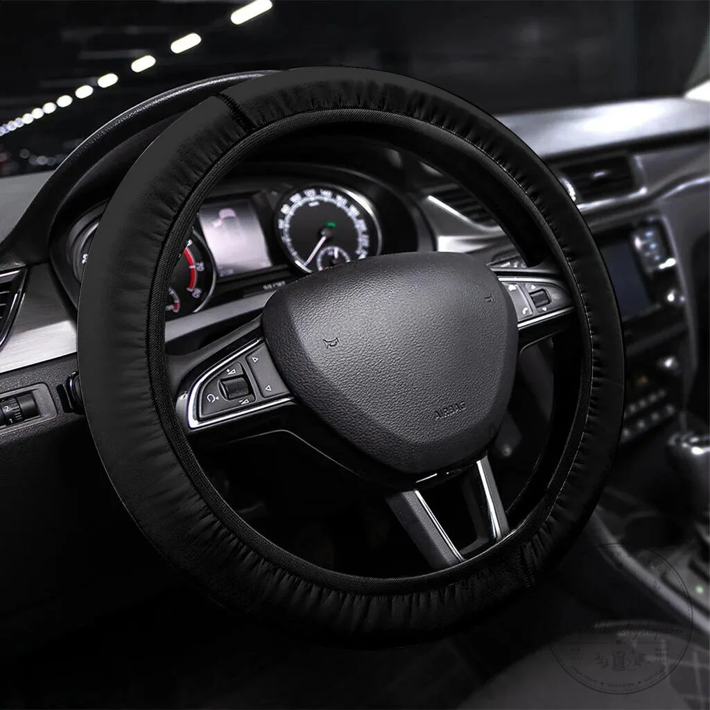 Black Universal Car Steering Wheel Cover Soft Grip Protector