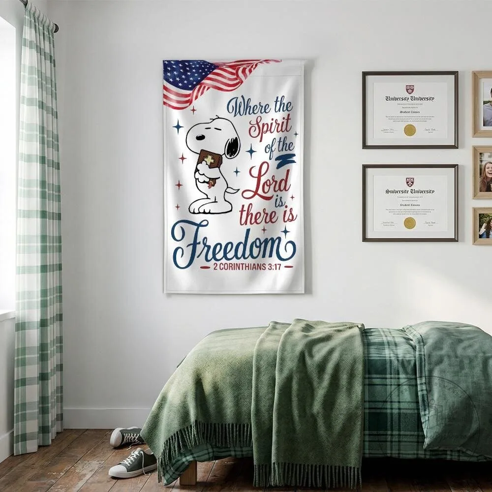 Snoopy Patriotic American Flag Freedom Bible Verse Garden Flag 13 Snoopy Patriotic American Flag Freedom Bible Verse Garden Flag
