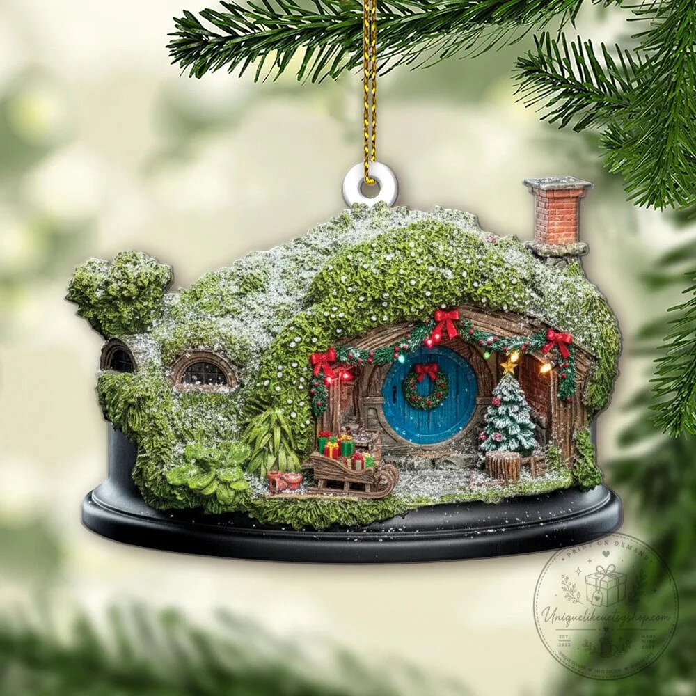 Lord of the Rings Hobbit Hole Christmas Tree Ornament Festive Holiday Decor 7 Lord of the Rings Hobbit Hole Christmas Tree Ornament Festive Holiday Decor