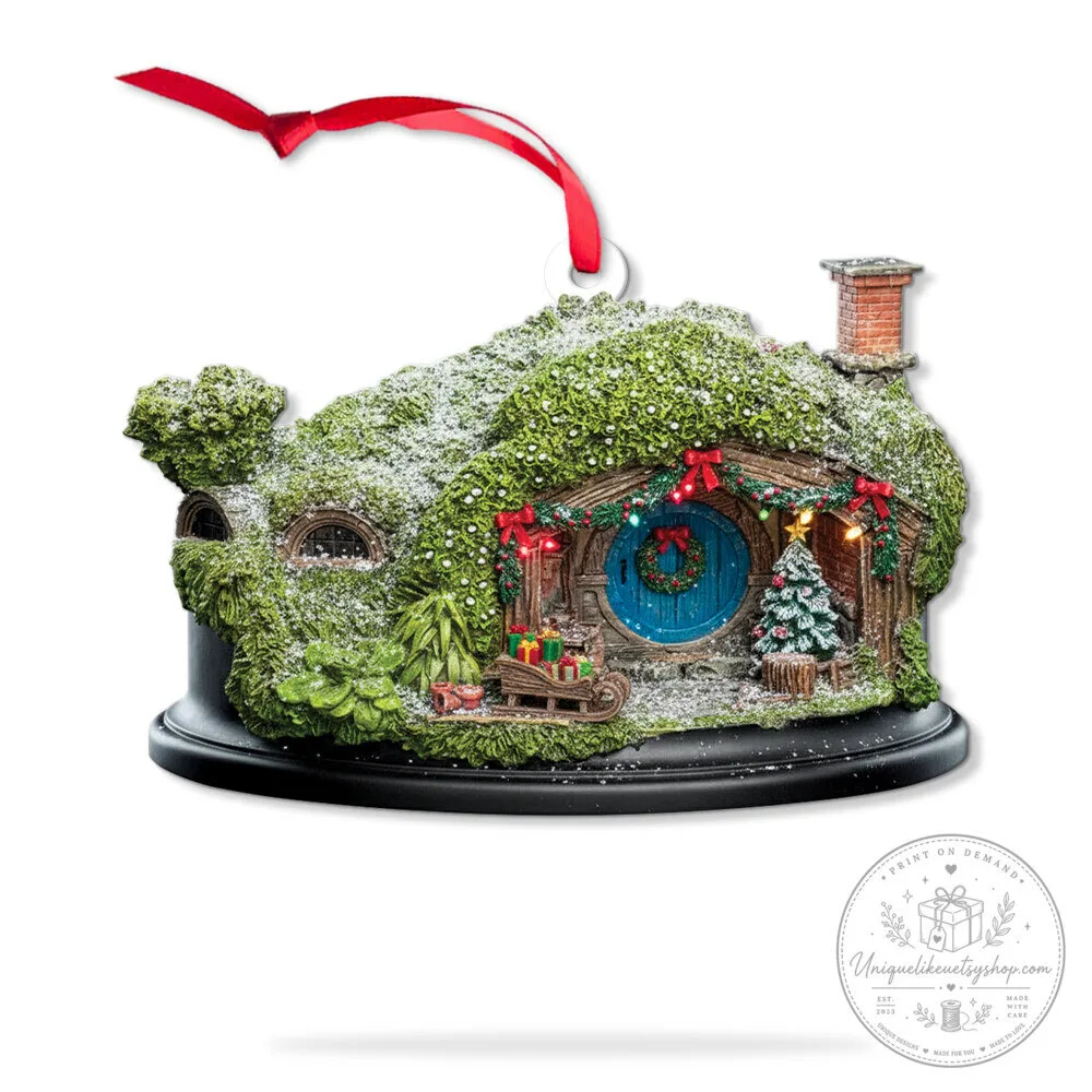 Lord of the Rings Hobbit Hole Christmas Tree Ornament Festive Holiday Decor 11 Lord of the Rings Hobbit Hole Christmas Tree Ornament Festive Holiday Decor