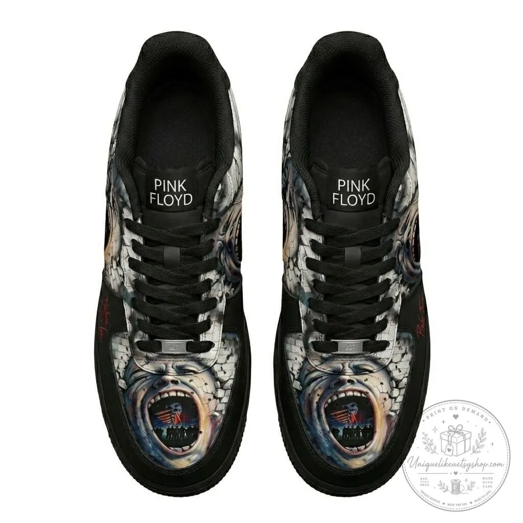 Pink Floyd The Wall Album Art Black Low Top Sneakers 6 Pink Floyd The Wall Album Art Black Low Top Sneakers