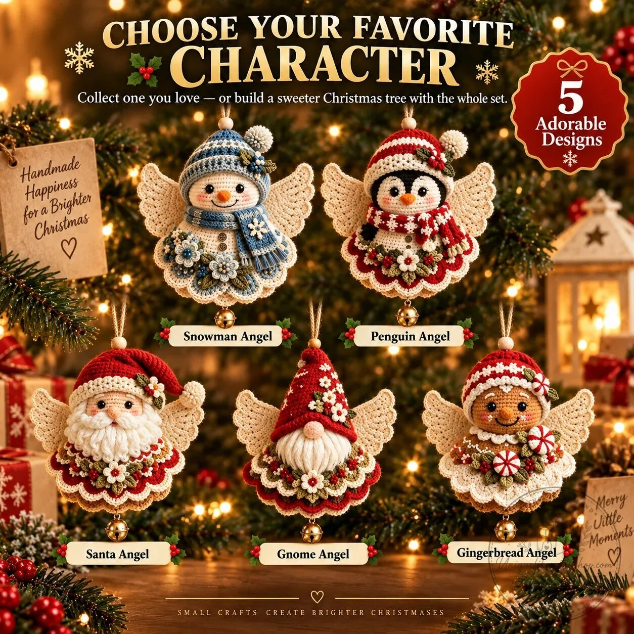 DIY Crochet Christmas Angel Ornament Kit Handmade Holiday Tree Decoration 12 DIY Crochet Christmas Angel Ornament Kit Handmade Holiday Tree Decoration