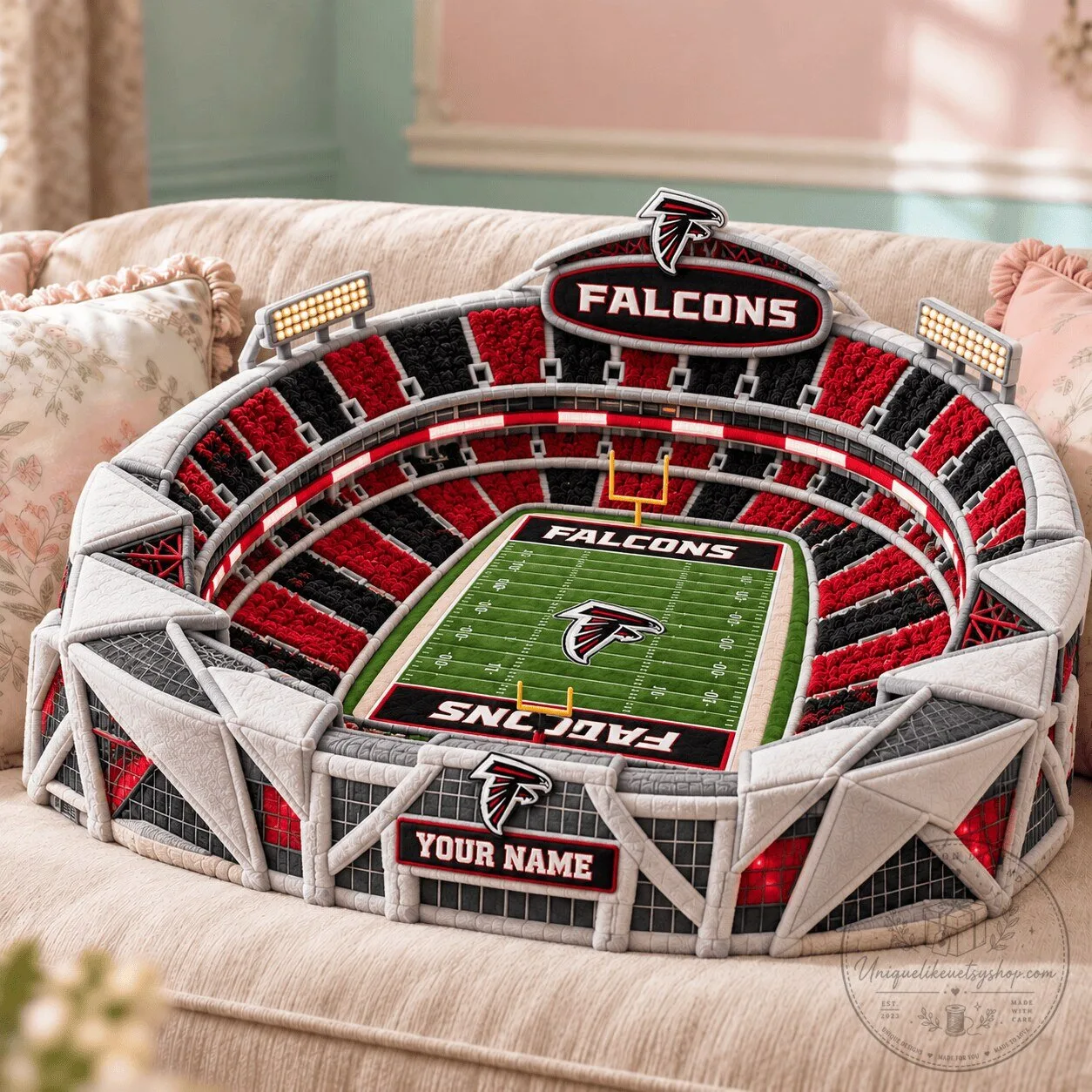 Atlanta Falcons NFL Stadium Custom Shaped Decorative Pillow
