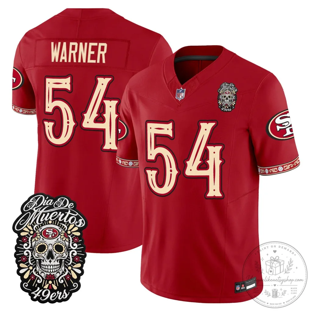 Fred Warner Dia de los Muertos Jersey for San Francisco 49ers Football Fans Fred Warner Dia de los Muertos Jersey for San Francisco 49ers Football Fans