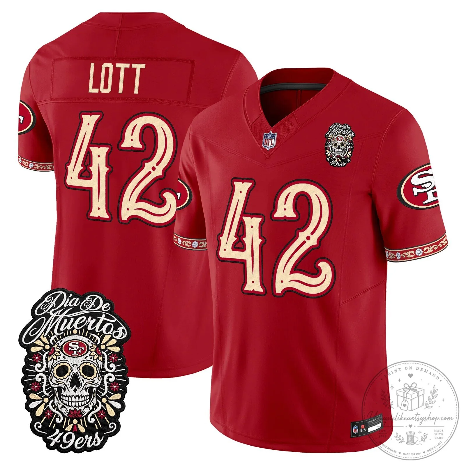 Fred Warner Dia de los Muertos Jersey for San Francisco 49ers Football Fans 46 Fred Warner Dia de los Muertos Jersey for San Francisco 49ers Football Fans