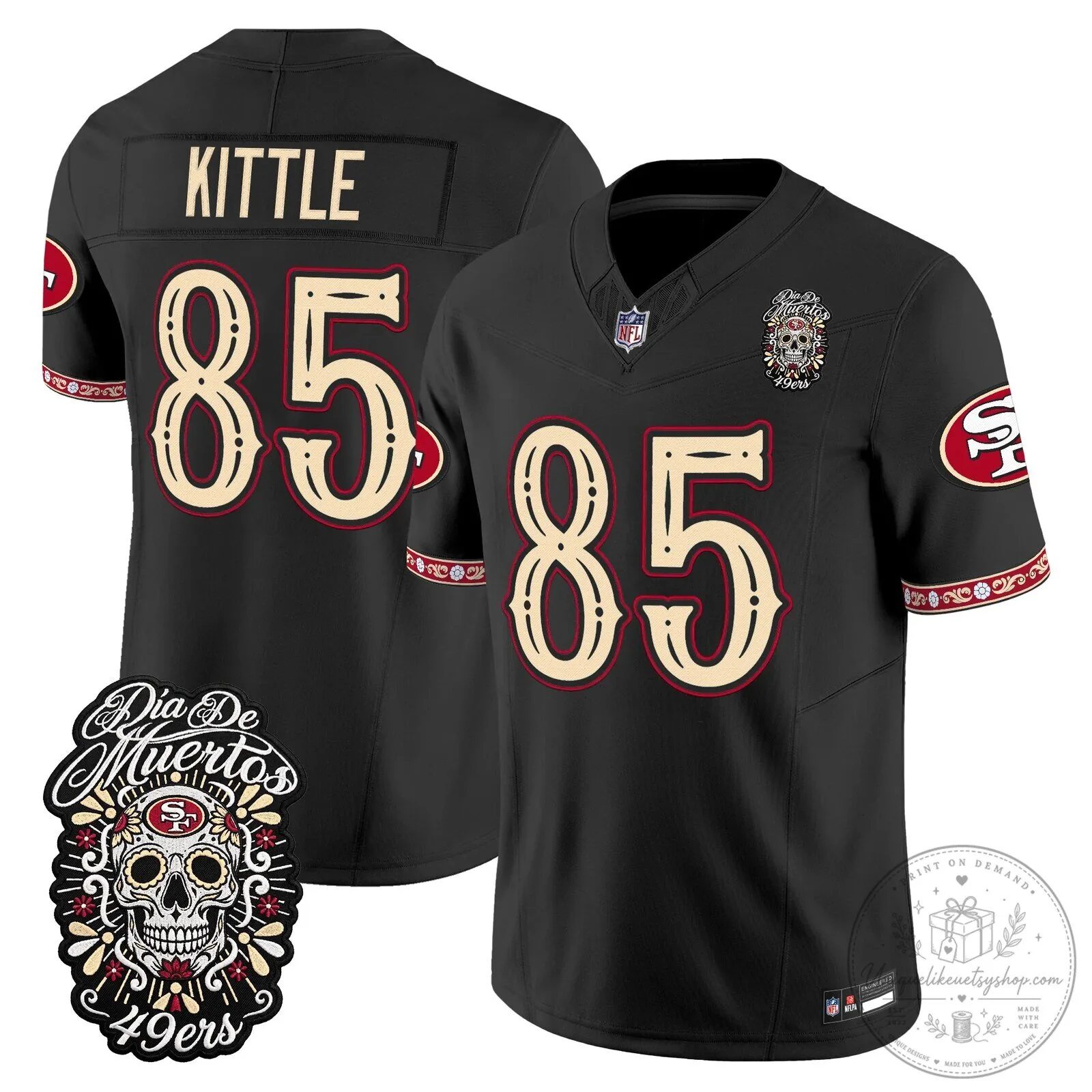 Fred Warner Dia de los Muertos Jersey for San Francisco 49ers Football Fans 62 Fred Warner Dia de los Muertos Jersey for San Francisco 49ers Football Fans