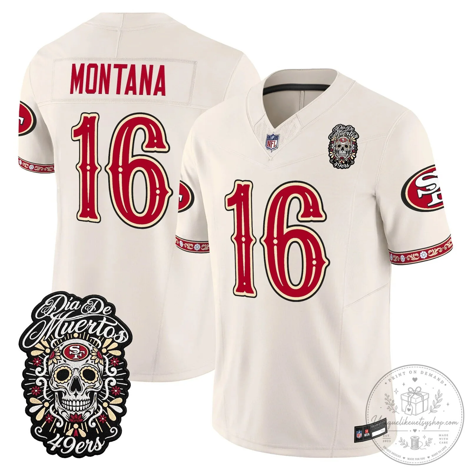 Fred Warner Dia de los Muertos Jersey for San Francisco 49ers Football Fans 73 Fred Warner Dia de los Muertos Jersey for San Francisco 49ers Football Fans