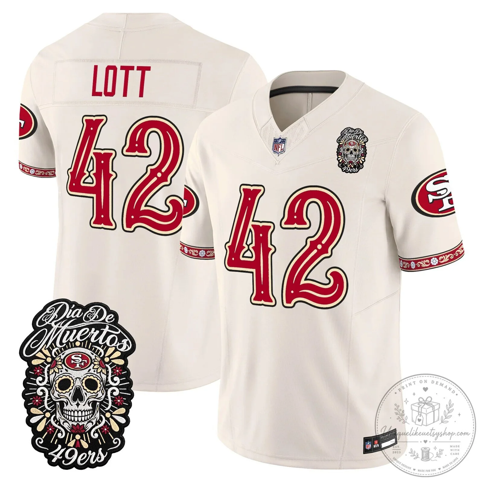 Fred Warner Dia de los Muertos Jersey for San Francisco 49ers Football Fans 76 Fred Warner Dia de los Muertos Jersey for San Francisco 49ers Football Fans