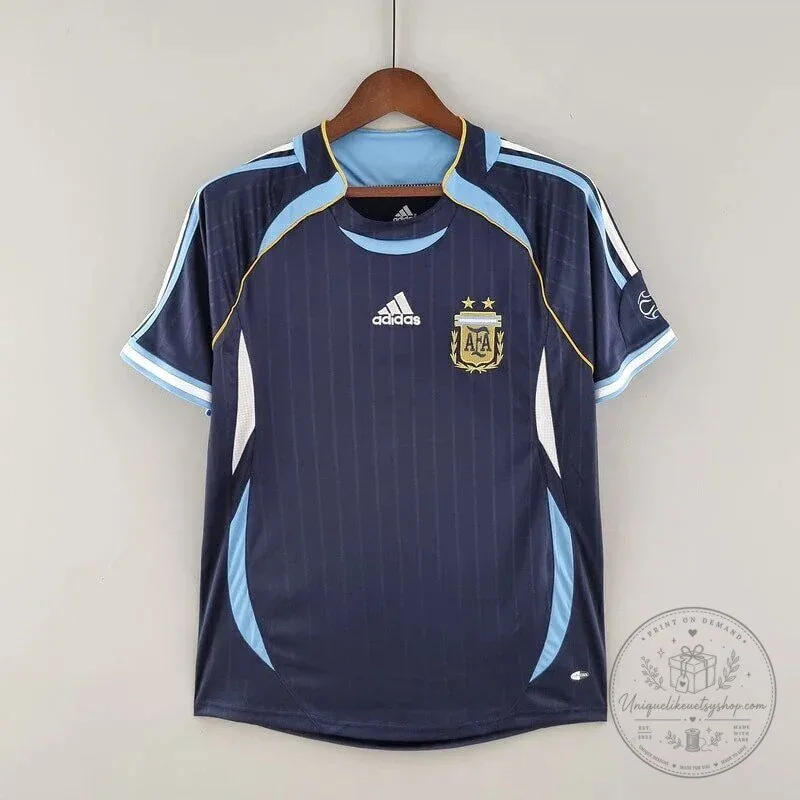 Argentina National Football Team 2006 Away Retro Soccer Jersey