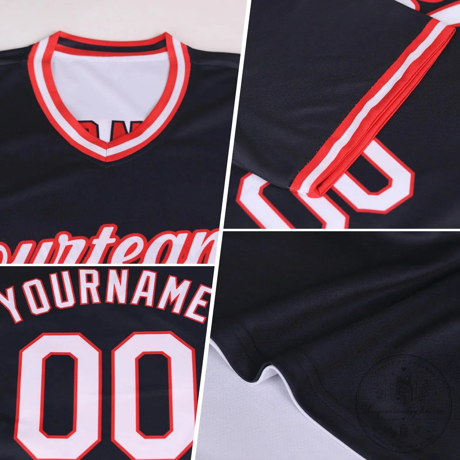 Custom Orange Light Blue Reversible Baseball Team Jersey with V-Neck 9 Custom Orange Light Blue Reversible Baseball Team Jersey with V-Neck