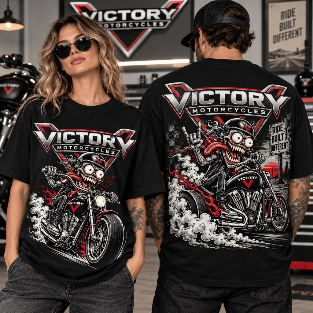 Victory Motorcycles Biker Skeleton Ride Built Different T-Shirt Victory Motorcycles Biker Skeleton Ride Built Different T-Shirt