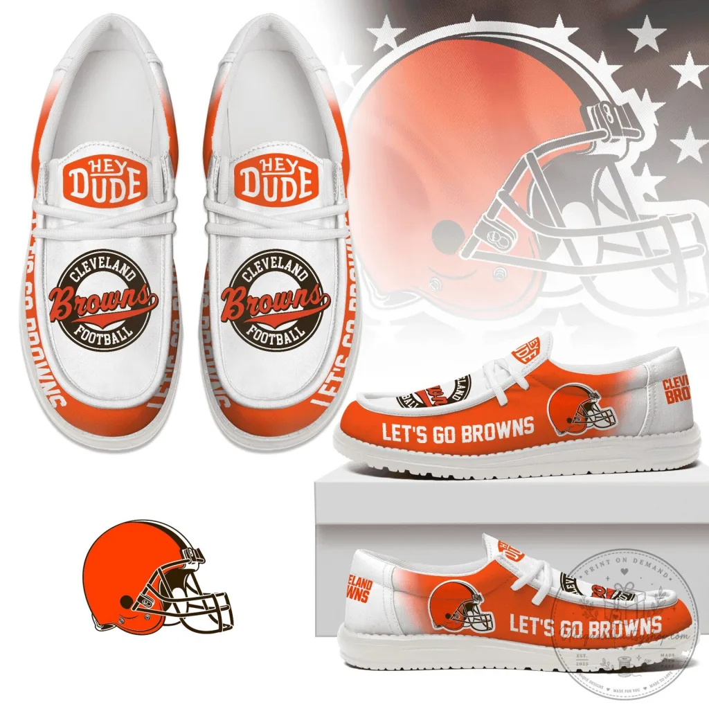 Fan Loafer Shoes featuring the Cleveland Browns Football Team Logo 55 Fan Loafer Shoes featuring the Cleveland Browns Football Team Logo