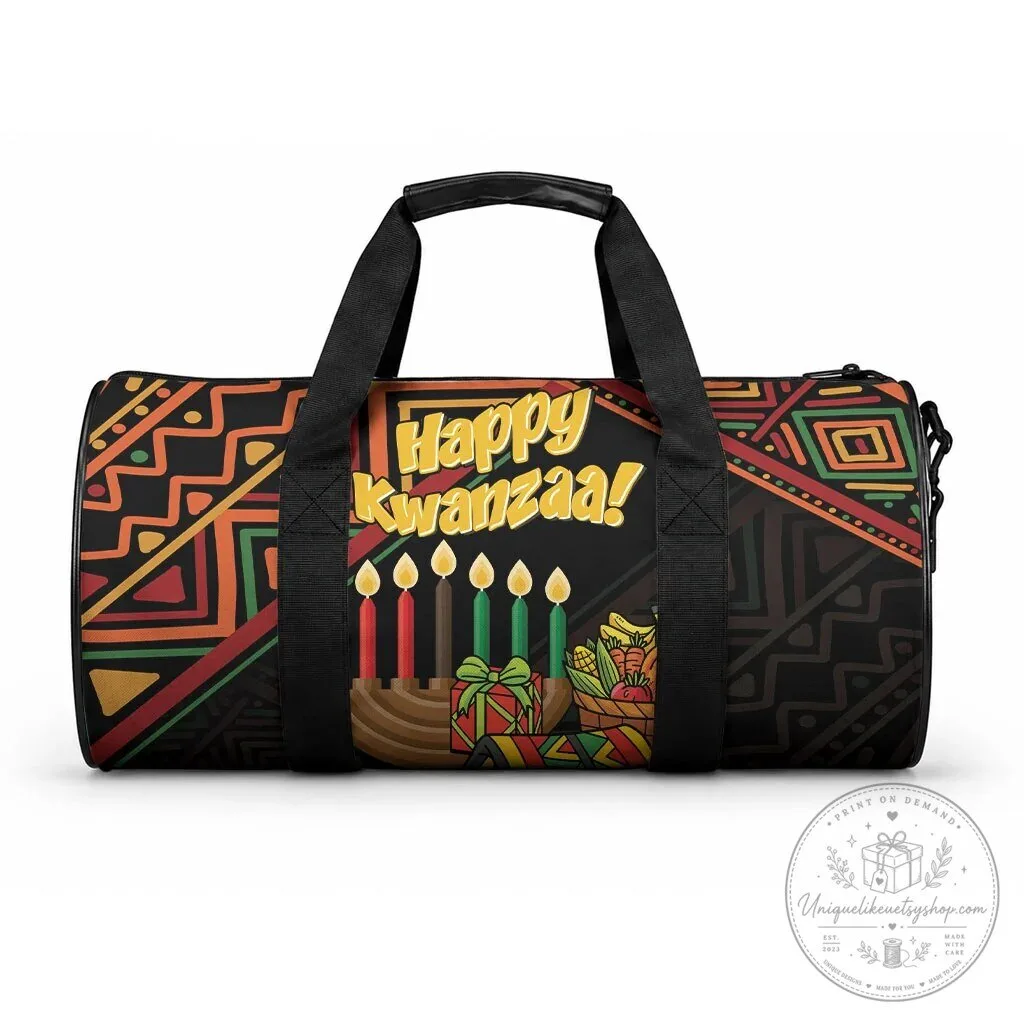 Happy Kwanzaa African American Celebration Duffle Bag