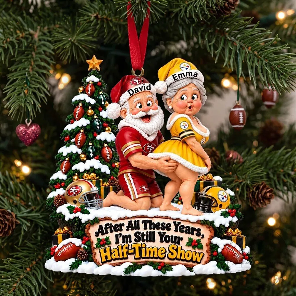 Personalized San Francisco 49ers Pittsburgh Steelers Christmas Ornament 6 Personalized San Francisco 49ers Pittsburgh Steelers Christmas Ornament