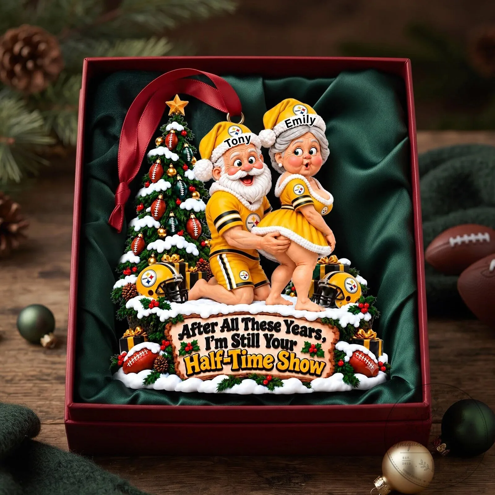 Personalized San Francisco 49ers Pittsburgh Steelers Christmas Ornament 9 Personalized San Francisco 49ers Pittsburgh Steelers Christmas Ornament