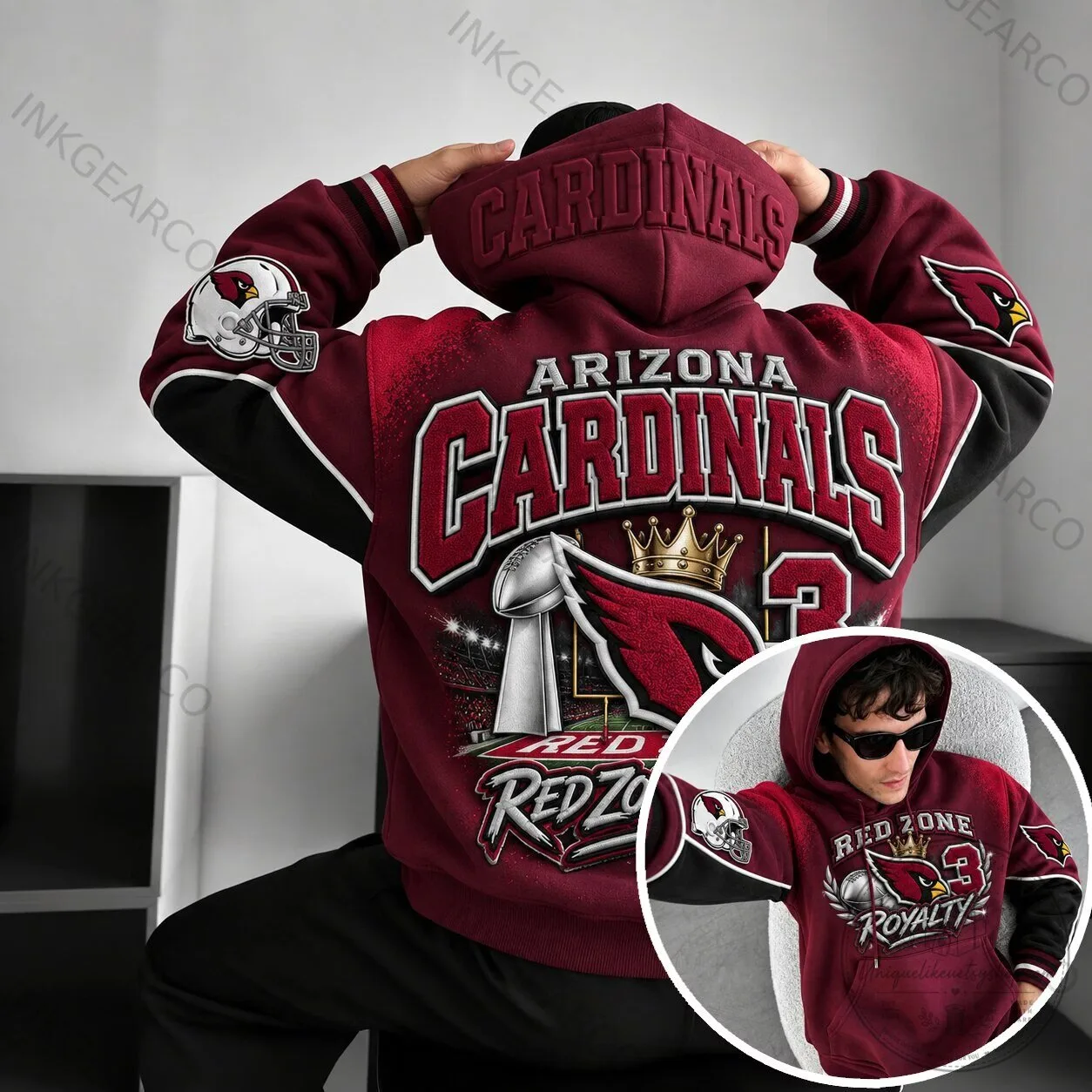 Super Bowl Champions Hoodie for Arizona Cardinals NFL Football Team
