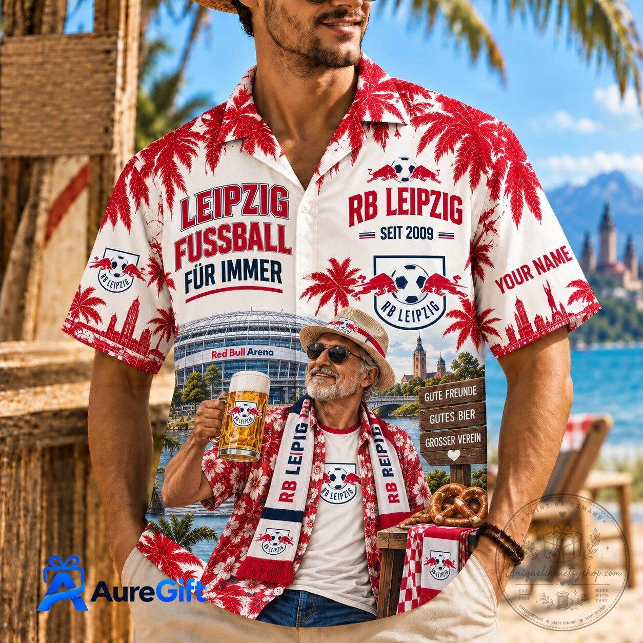 RB Leipzig Football Club Personalized Hawaiian Shirt