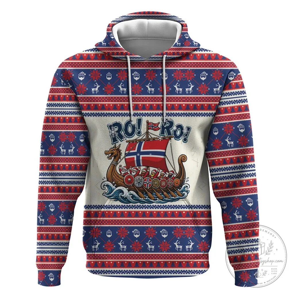 Norway Christmas Viking Ship Ro Ro Santa Claus Hoodie 12 Norway Christmas Viking Ship Ro Ro Santa Claus Hoodie