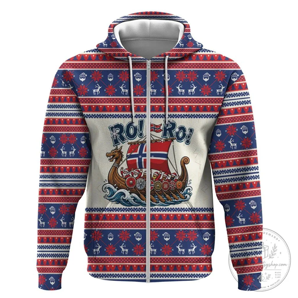 Norway Christmas Viking Ship Ro Ro Santa Claus Hoodie 7 Norway Christmas Viking Ship Ro Ro Santa Claus Hoodie