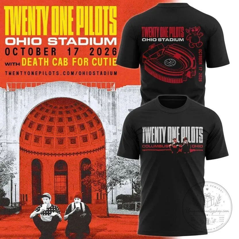 Black T-Shirt for Twenty One Pilots Ohio Stadium Concert 3 Black T-Shirt for Twenty One Pilots Ohio Stadium Concert