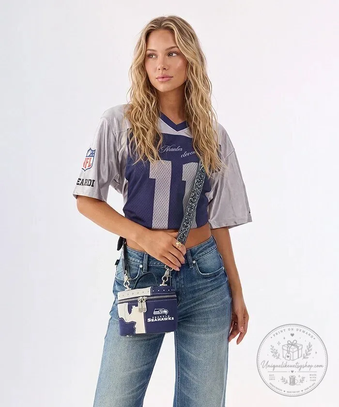 Seattle Seahawks Football Team Canvas Crossbody Bag with Adjustable Strap 10 Seattle Seahawks Football Team Canvas Crossbody Bag with Adjustable Strap