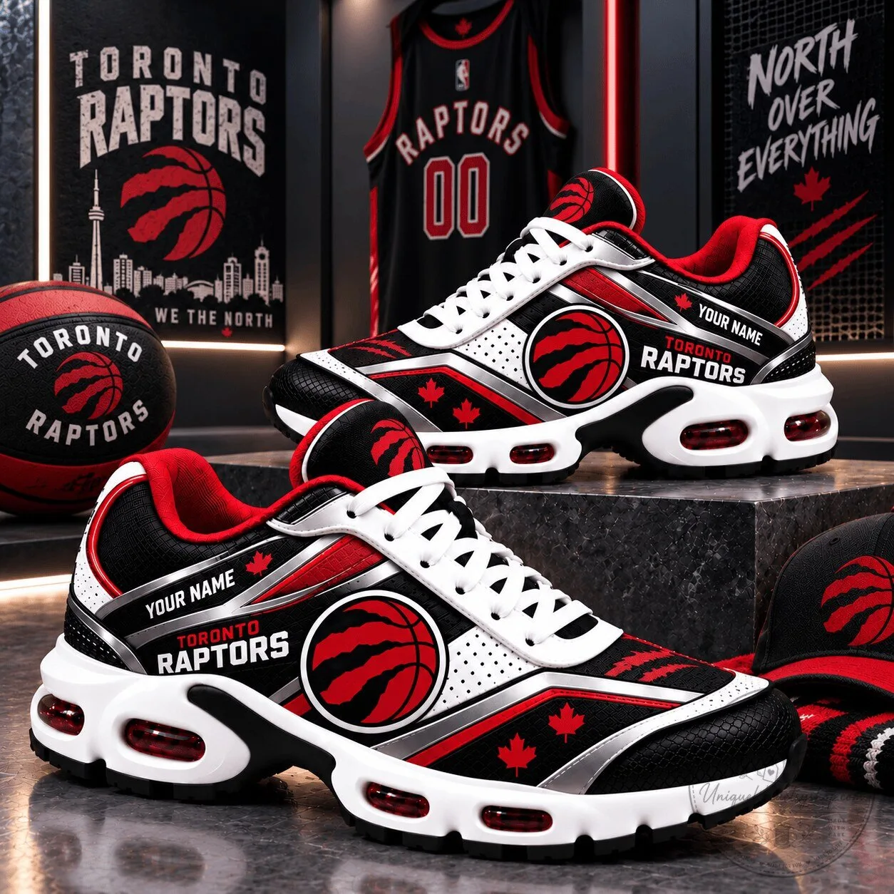 Toronto Raptors NBA Basketball Team Air Max Plus Style Shoes