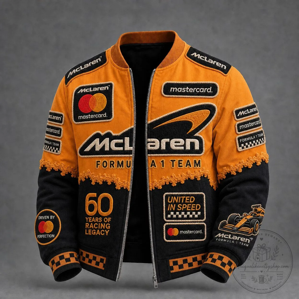 McLaren Formula 1 Team 60 Years of Racing Legacy Bomber Jacket
