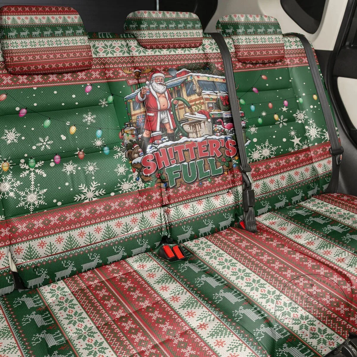 Christmas Vacation Shitter Was Full Funny Ugly Sweater Car Seat Cover 5 Christmas Vacation Shitter Was Full Funny Ugly Sweater Car Seat Cover