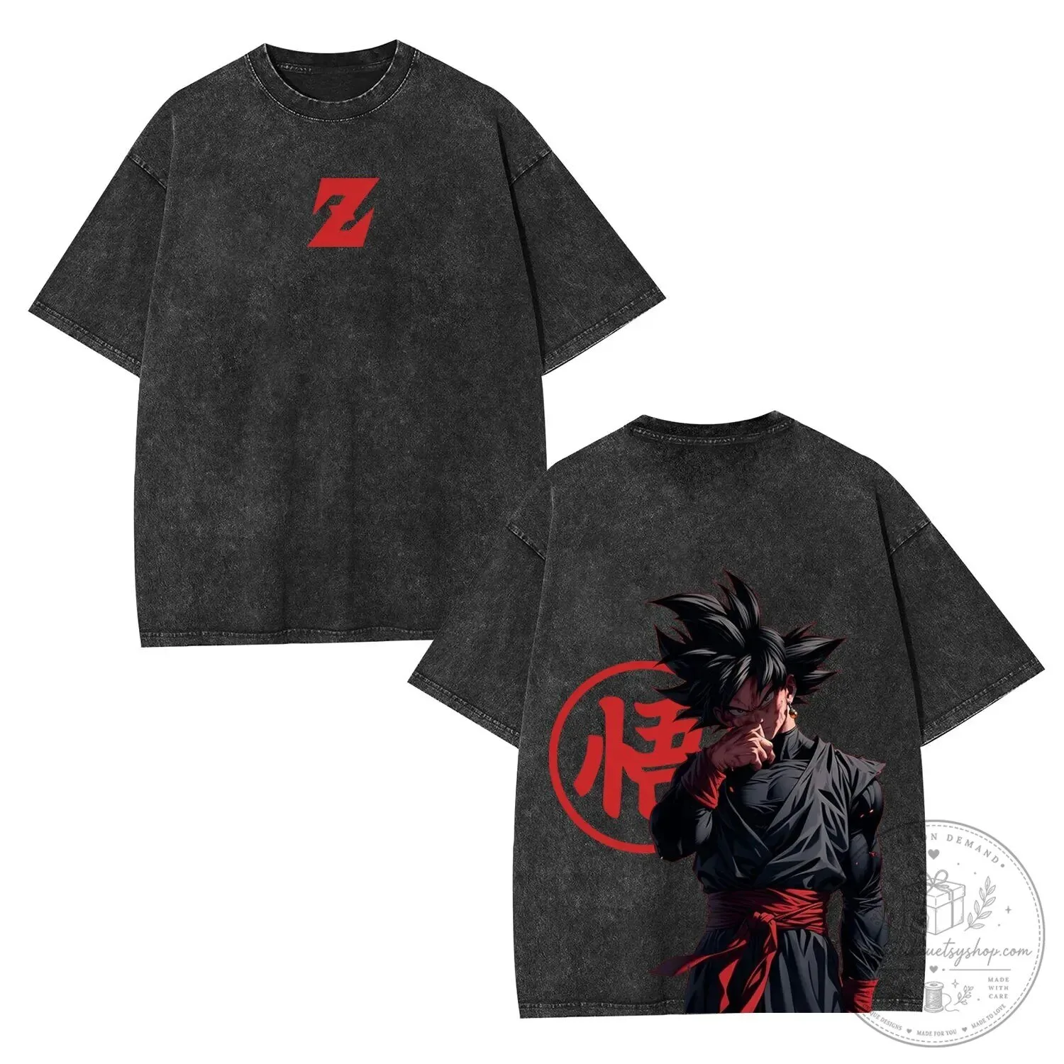 Dragon Ball Z Goku Black Super Saiyan Rose Anime Vintage T-Shirt