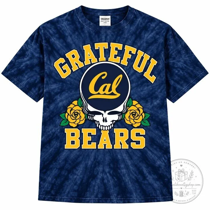 Cal Football Grateful Dead Bears Tie-Dye T-Shirt