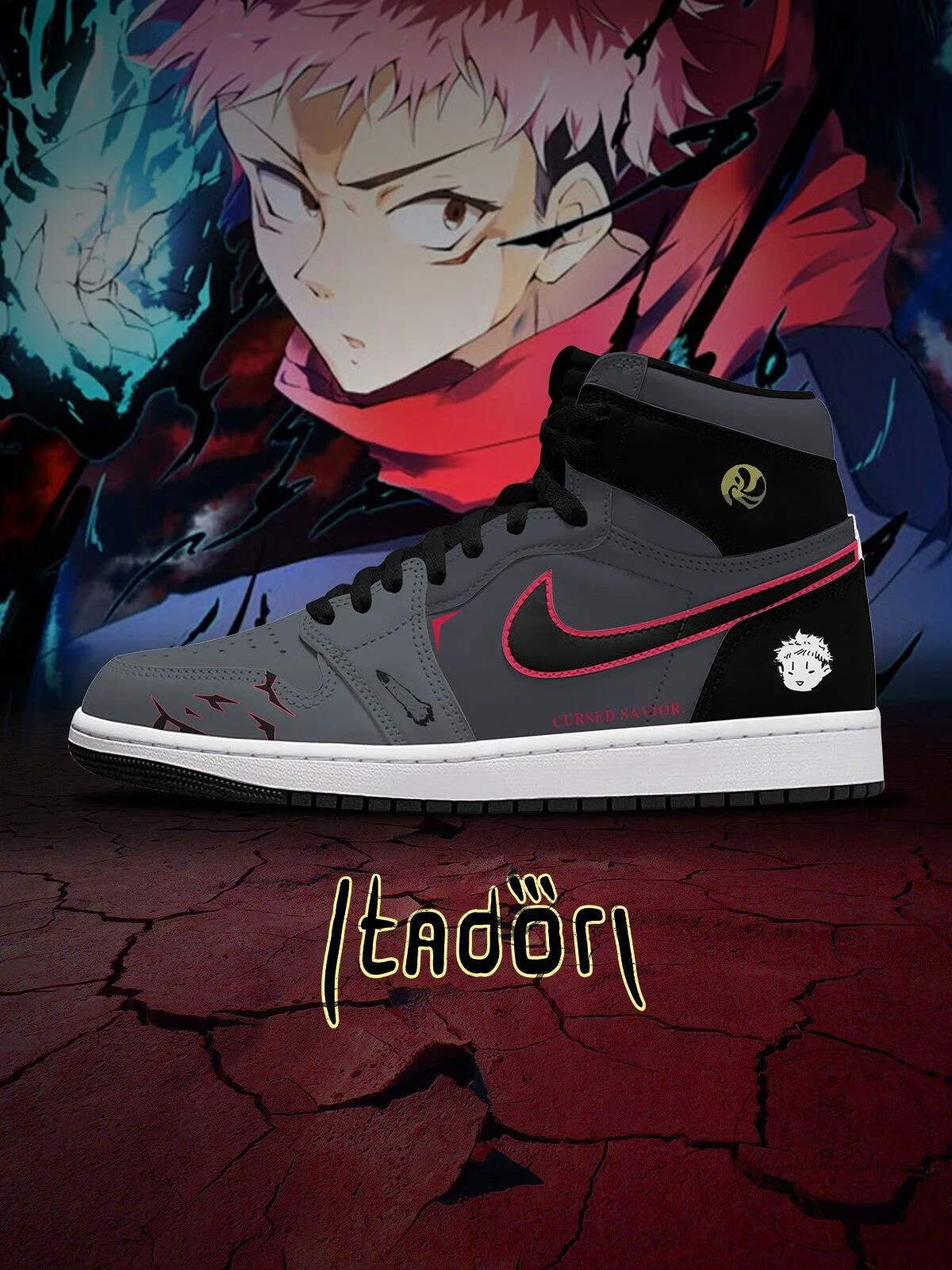 Yuji Itadori Jujutsu Kaisen Anime High-Top Sneakers Custom Shoes