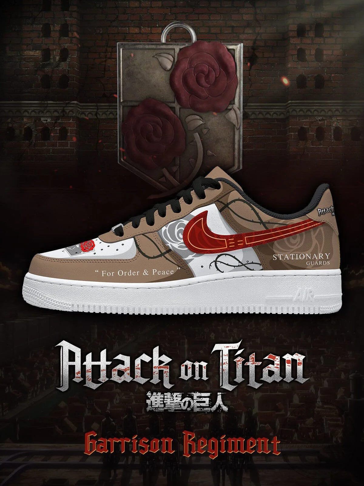 Attack on Titan Garrison Regiment Stationary Guards Custom Sneakers