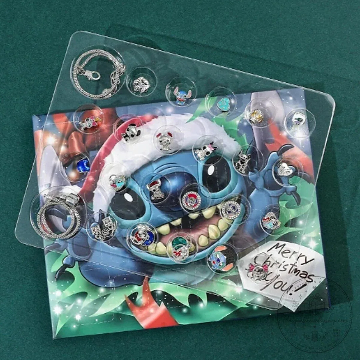 Disney Stitch Christmas Advent Calendar with Charm Bracelets and Charms 7 Disney Stitch Christmas Advent Calendar with Charm Bracelets and Charms