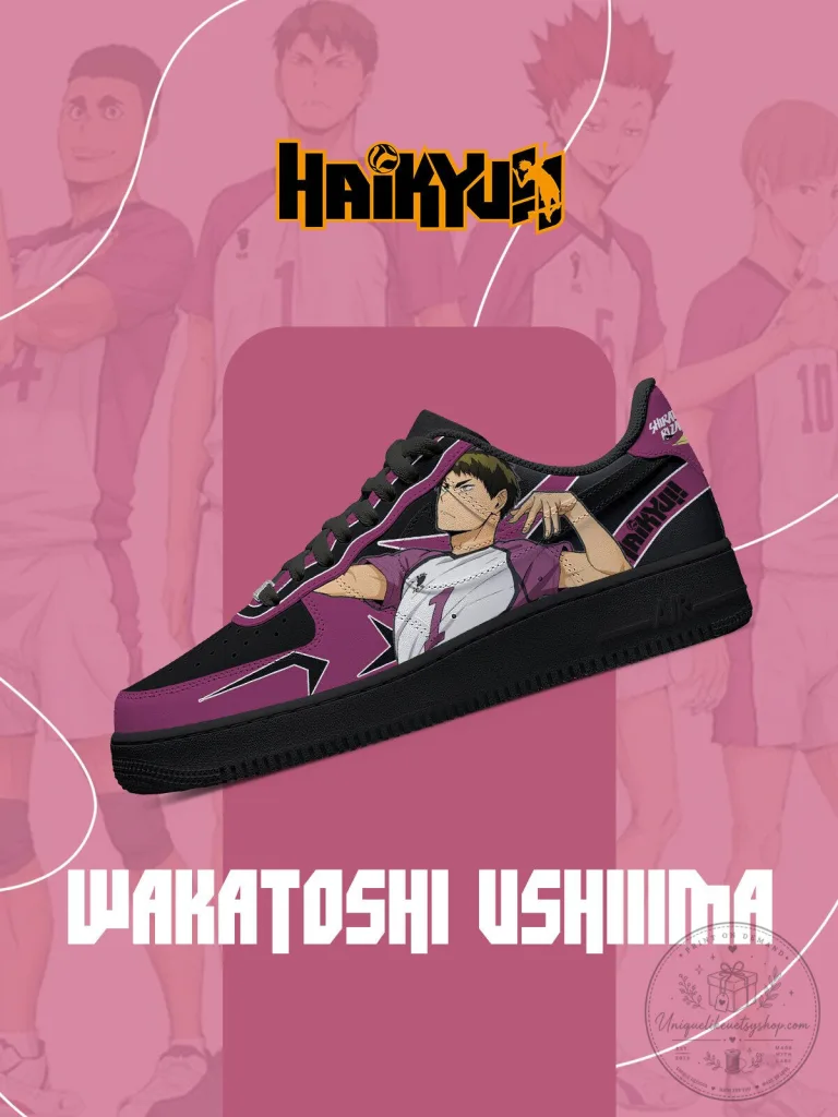 Haikyuu Wakatoshi Ushijima Anime Character Black and Purple Sneakers 29 Haikyuu Wakatoshi Ushijima Anime Character Black and Purple Sneakers