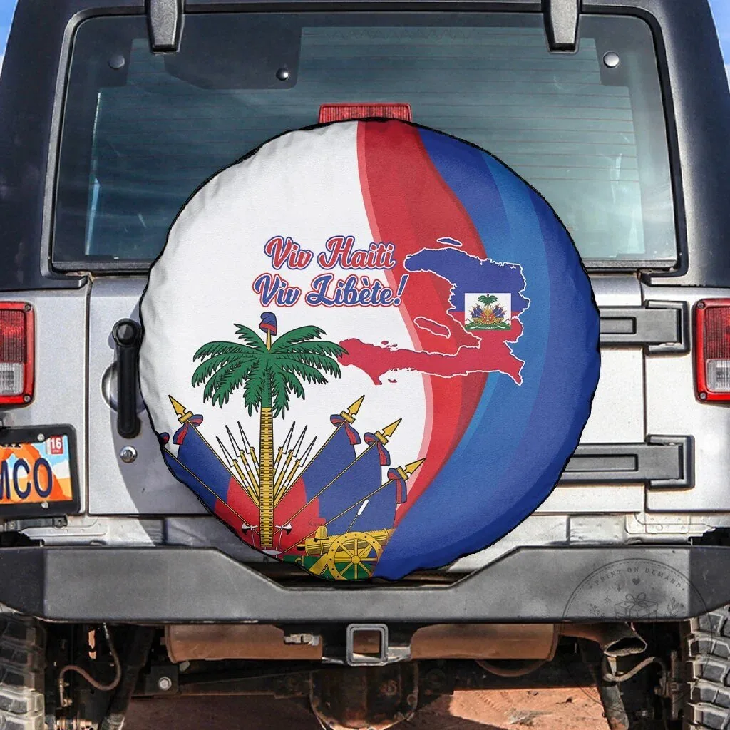 Haiti Independence Day Viv Haiti Viv Libete Spare Tire Cover