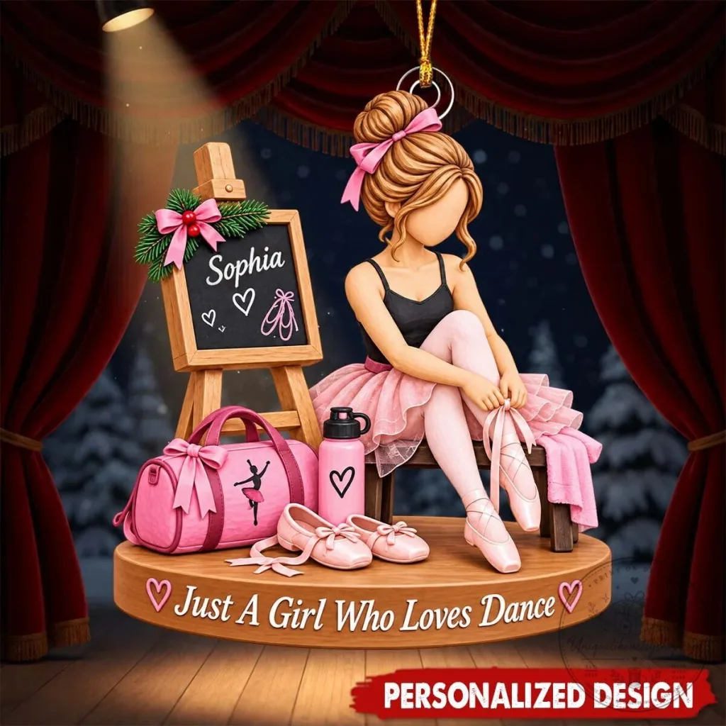 Personalized Ballerina Dancer Christmas Ornament Personalized Ballerina Dancer Christmas Ornament