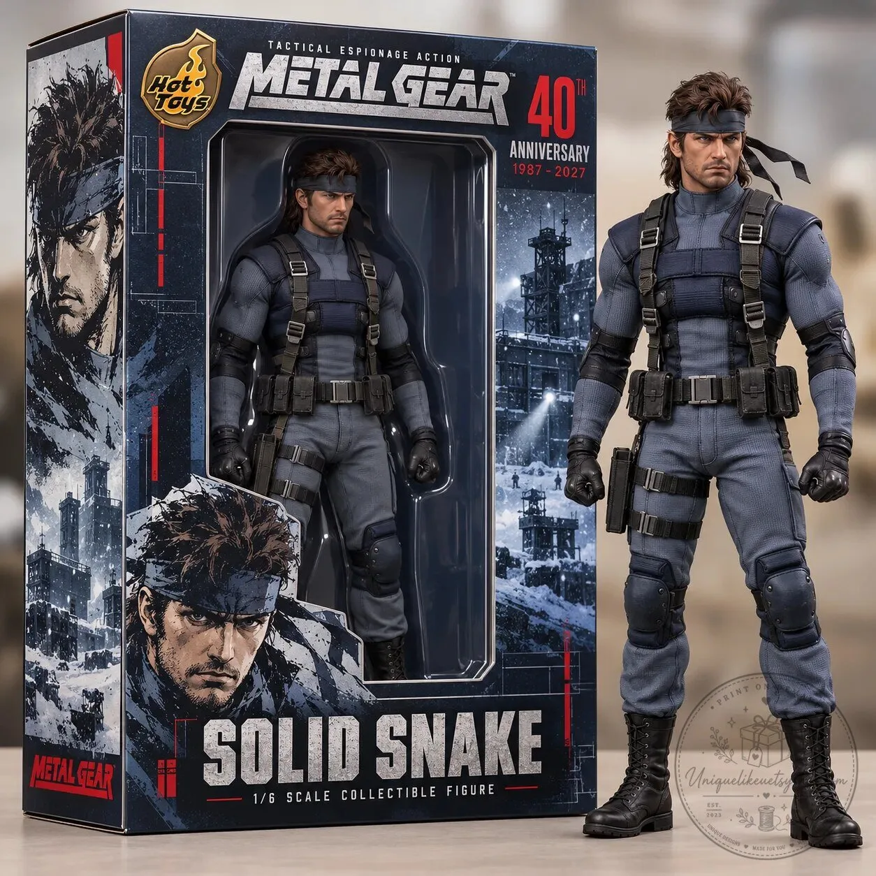 Metal Gear Solid Snake 40th Anniversary Collectible Action Figure