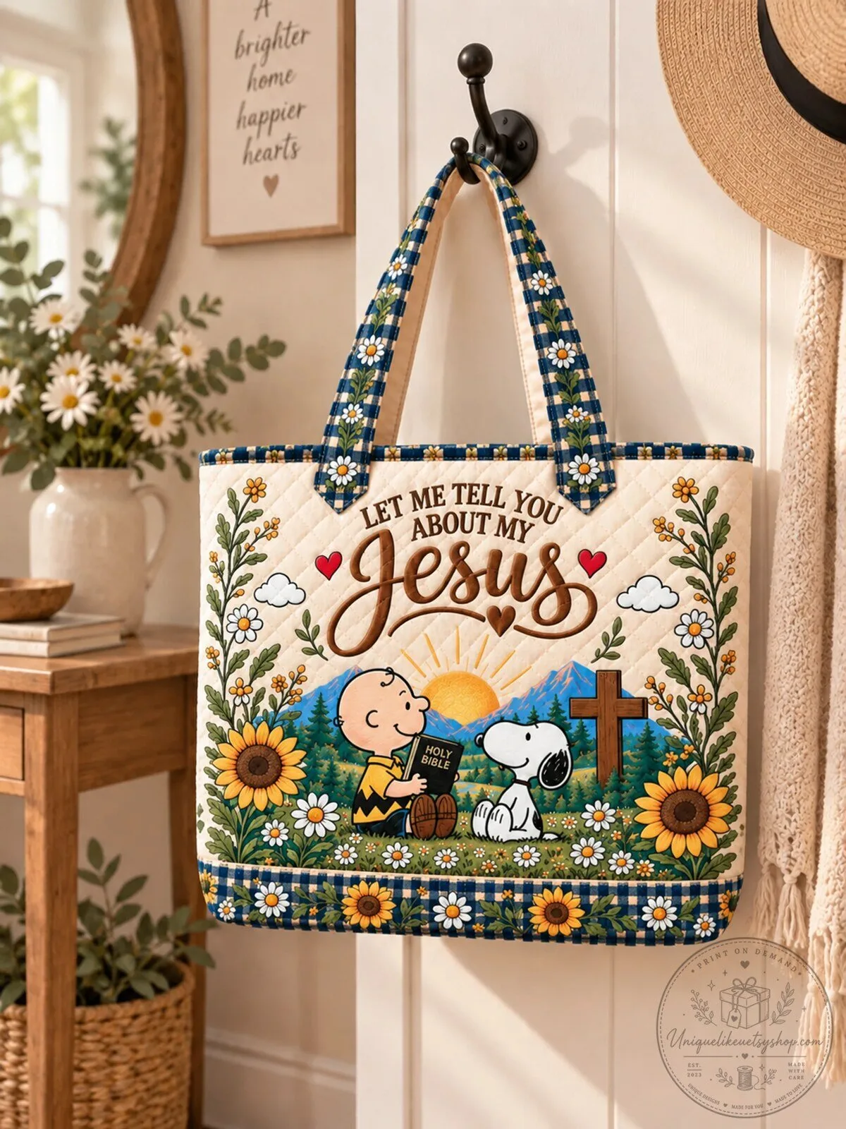 Let Me Tell You About My Jesus Charlie Brown Snoopy Quilted Tote Bag 10 Let Me Tell You About My Jesus Charlie Brown Snoopy Quilted Tote Bag