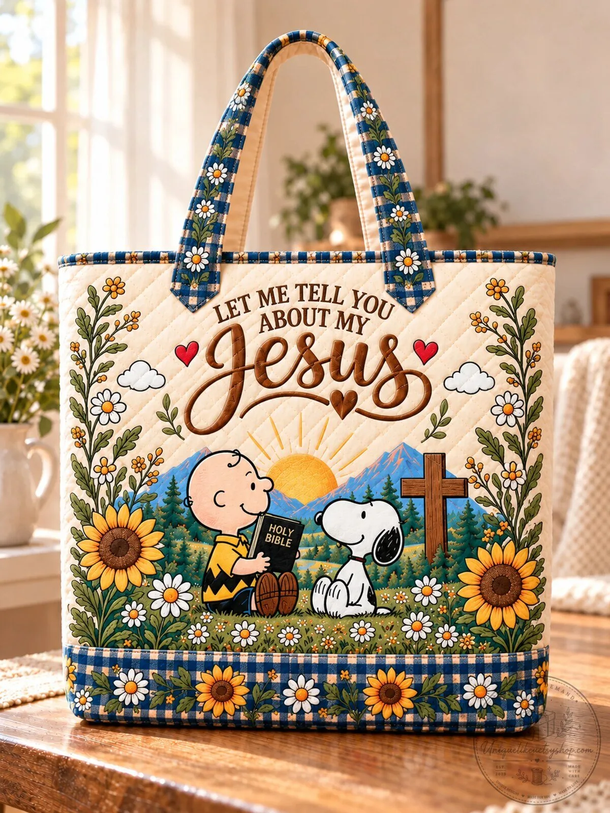 Let Me Tell You About My Jesus Charlie Brown Snoopy Quilted Tote Bag 11 Let Me Tell You About My Jesus Charlie Brown Snoopy Quilted Tote Bag